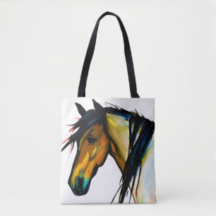 Bolso De Tela Wild Pony   Caballo acuarela