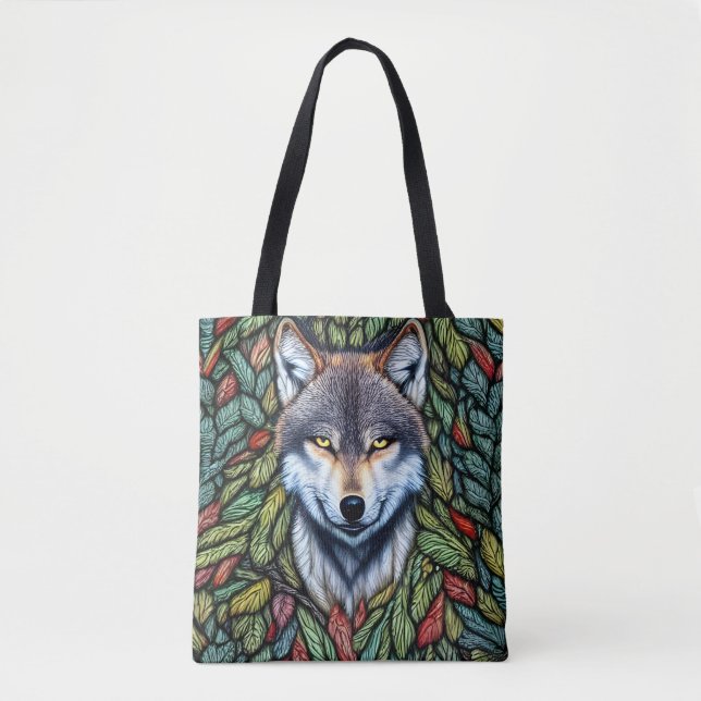 Bolso De Tela Wilderness Woodland Predator Wolf (Anverso)