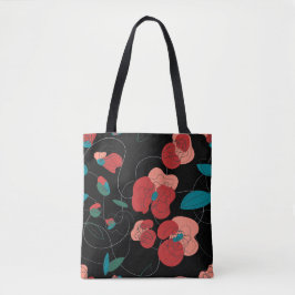 Bolso De Tela Wildflower Wonderland | Patrón de flores estilizad