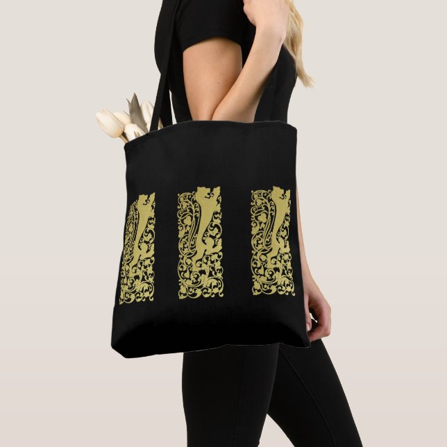 Bolso De Tela Will Bradley Heraldic Lion (Detalle)