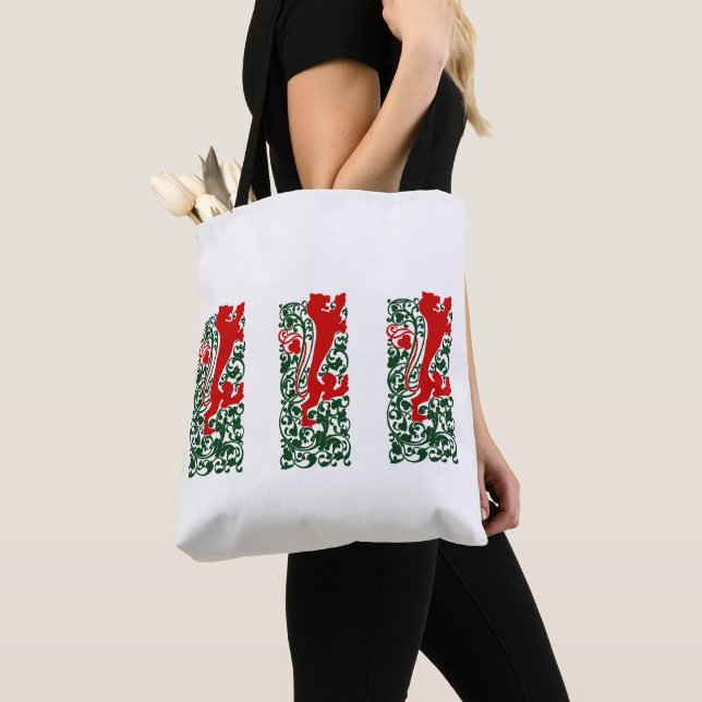 Bolso De Tela Will Bradley Heraldic Lion (Detalle)