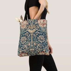 Bolso De Tela William Morris Antiguo Floral de Madreselva