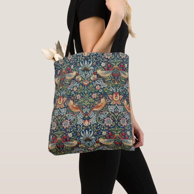 Bolso De Tela William Morris Art Strawberry Thief Tote Bag (Detalle)
