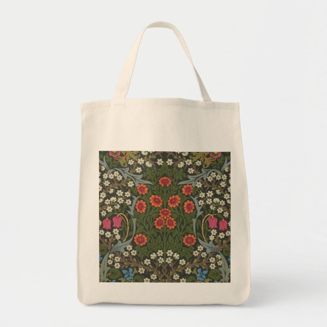 Bolso De Tela William Morris Blackthorn Garden Flower Classic (Frente)