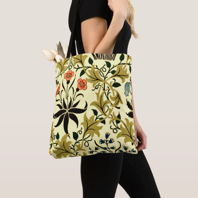 Bolso De Tela William Morris - Celadine, patrón popular, (Detalle)