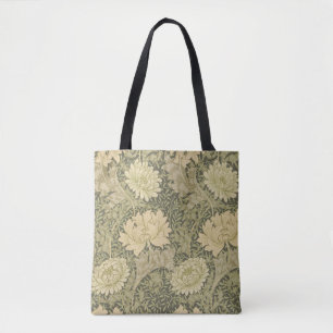 Bolso De Tela William Morris Chrysanthemum Sage Flower