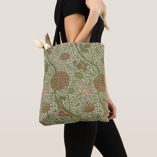 Bolso De Tela William Morris Cray Sage Flor Floral Botánica (Detalle)