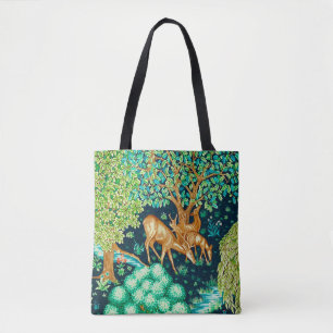 Bolso De Tela William Morris Deer por una impresión de un tocado
