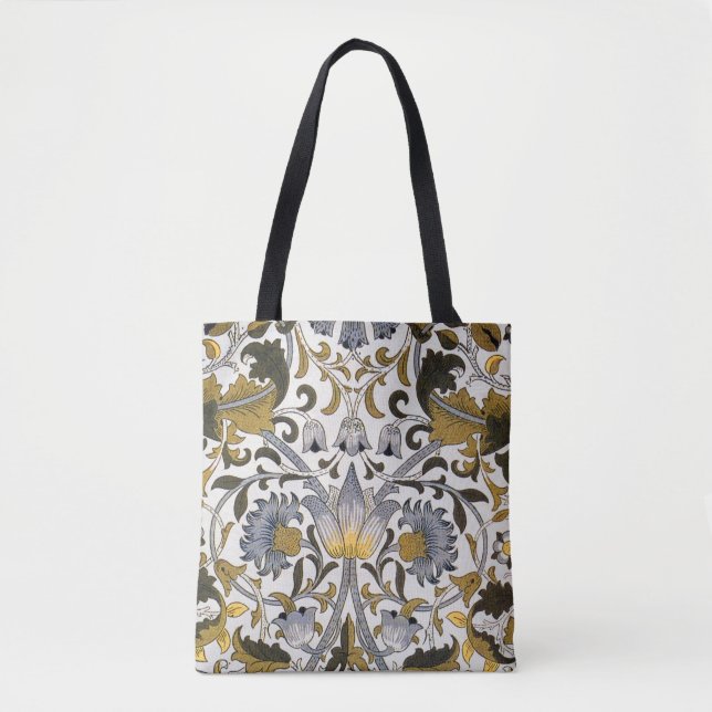 Bolso De Tela William Morris Flor floral Lodden (Anverso)