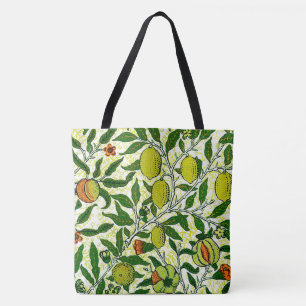 Bolso De Tela William Morris Fruta exótica, amarillo limón