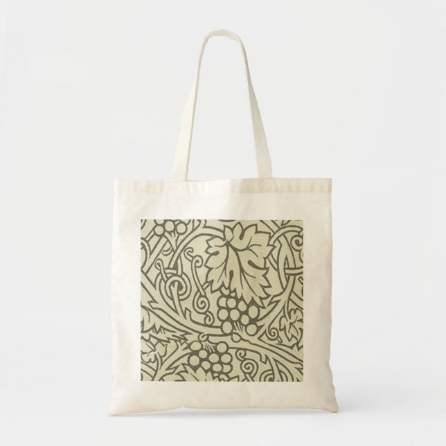 Bolso De Tela William Morris Grapevine Sage Wallpaper (Frente)