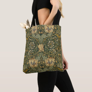 Bolso De Tela William Morris Honeysuckle Green Floral
