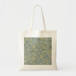 Bolso De Tela William Morris Jasmine Azul Arte Botánico Verde