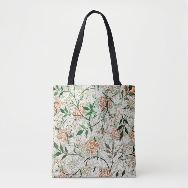 Bolso De Tela William Morris Jasmine Garden Flower Classic (Anverso)