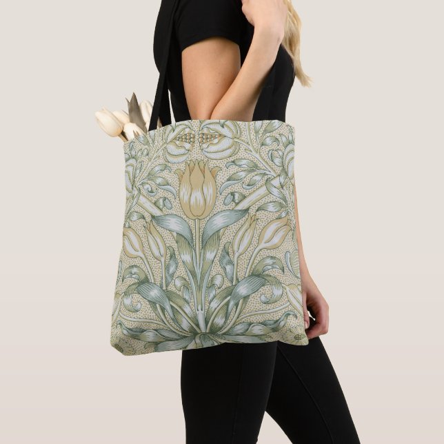 Bolso De Tela William Morris Lily y Pomegranate Flower Classic (Detalle)