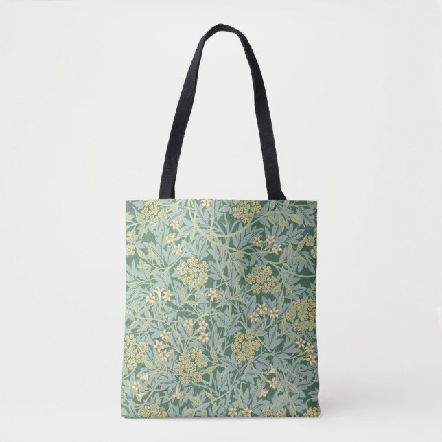 Bolso De Tela William Morris, patrón de Jazmín, (Anverso)
