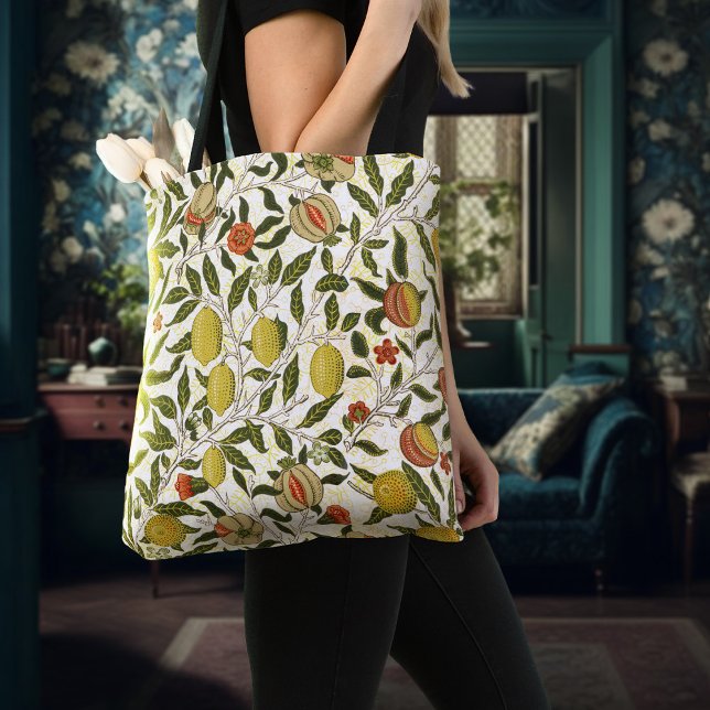 Bolso De Tela William Morris Pomegranate Lemons Frutas Amarillas (Subido por el creador)