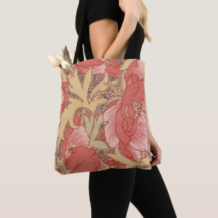 Bolso De Tela William Morris Poppies Patrón de Art Nouveau flora