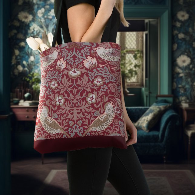 Bolso De Tela ,William Morris Strawberry Thief Two Tone (Subido por el creador)