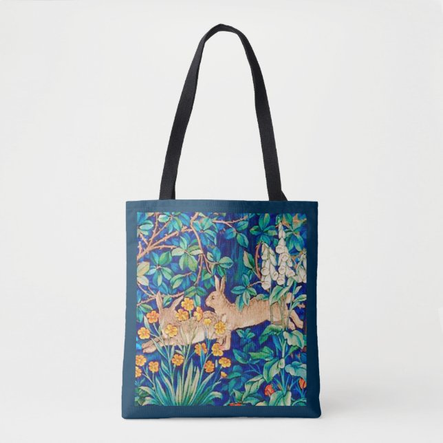 Bolso De Tela William Morris "Two Hares" - Tote Ba de conejos sa (Anverso)