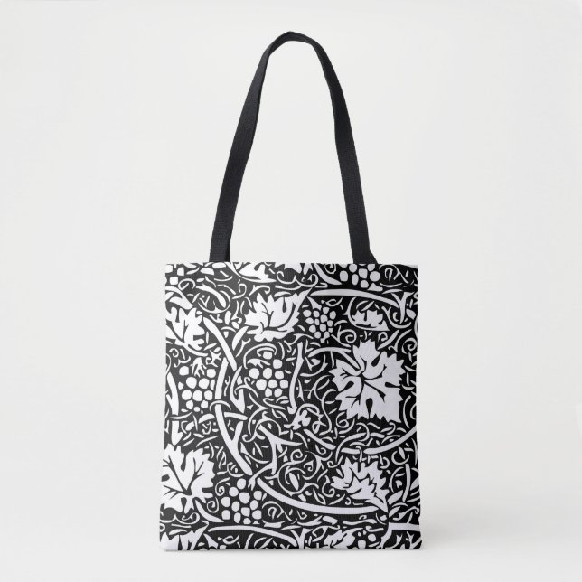 Bolso De Tela William Morris Vino blanco negro de uva (Anverso)