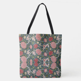 Bolso De Tela William Morris Vintage Floral Pink Green