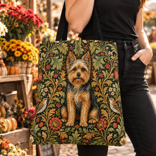 Bolso De Tela William Morris Yorkshire Terrier Vintage Floral