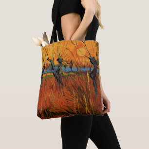 Bolso De Tela Willows at Sunset de Vincent van Gogh