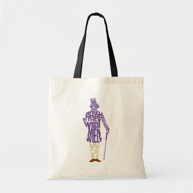 Bolso De Tela Willy Wonka Cote Silhouette (Frente)