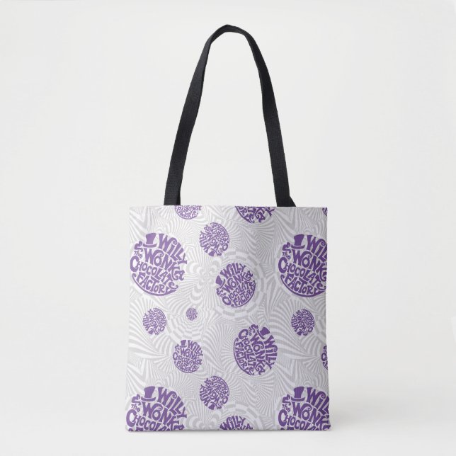 Bolso De Tela Willy Wonka Logo Psychedelic Graphic (Anverso)