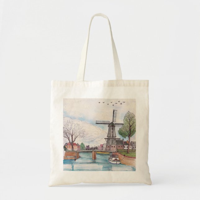 Bolso De Tela Windmill De Adriaan Haarlem (Frente)
