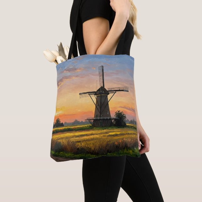 Bolso De Tela Windmill In The Countryside (Detalle)