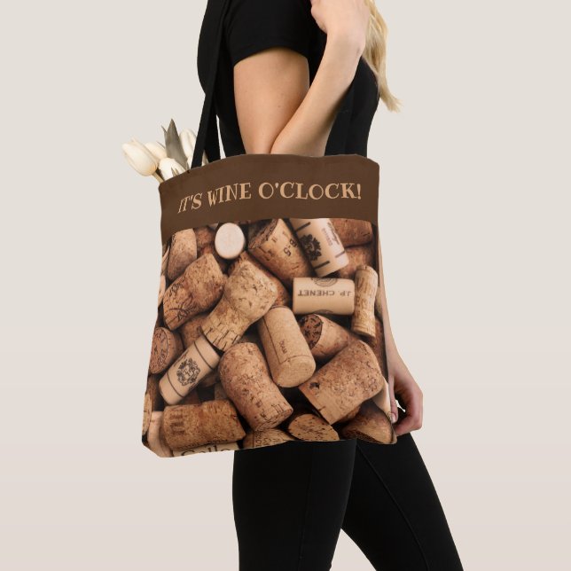 Bolso De Tela Wine Corks Foto: eslogan de Wine O'Clock (Detalle)