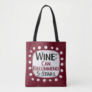 Bolso De Tela Wine Review 5 estrellas Tote Bag