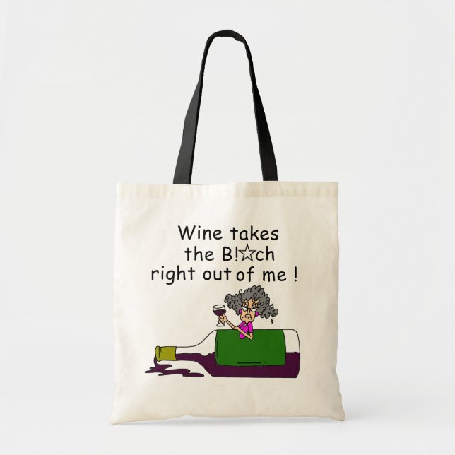 Bolso De Tela Wine se funde conmigo (Frente)