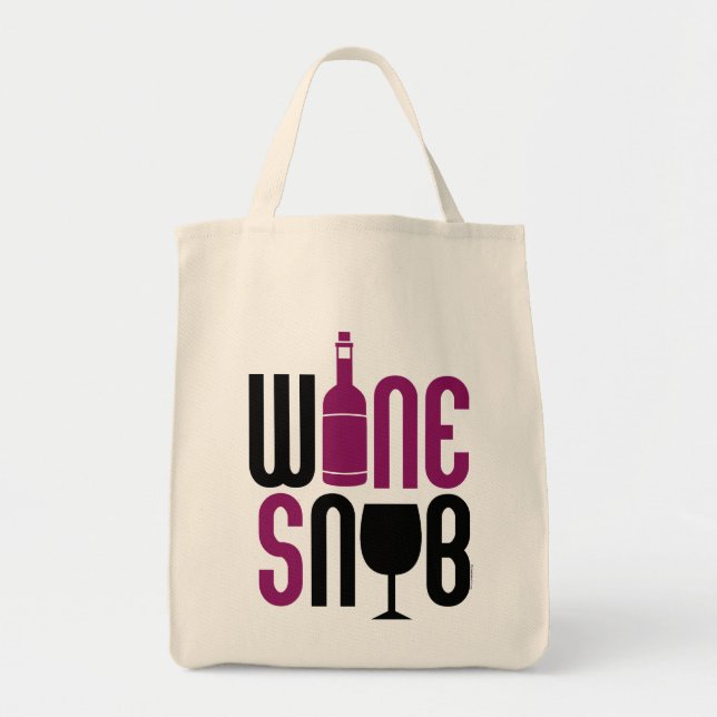 Bolso De Tela Wine Snob (Frente)