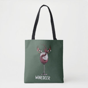 Bolso De Tela Winedeer Parejas Divertidas Navidad Coincidente Fi