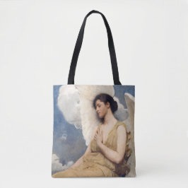 Bolso De Tela Winged angel figure sleeping dreaming on clouds
