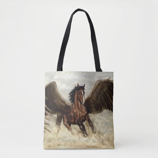Bolso De Tela Winged Pegasus (Anverso)