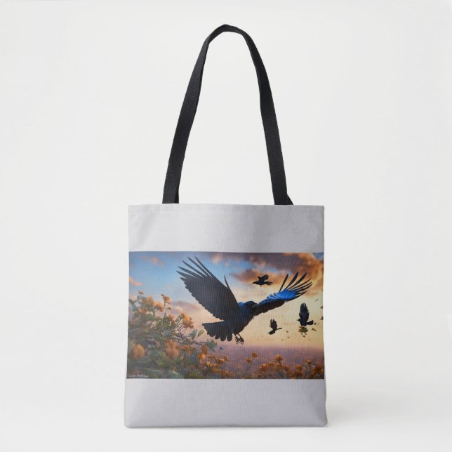 Bolso De Tela Wings of the Wind: The Crow and the Sparrow (Anverso)