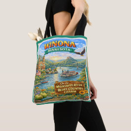 Bolso De Tela Winona, MN Minnesota Souvenir Tote Bag