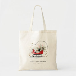 Bolso De Tela Winter Sleigh Its Cold Outside Neutral Baby Shower