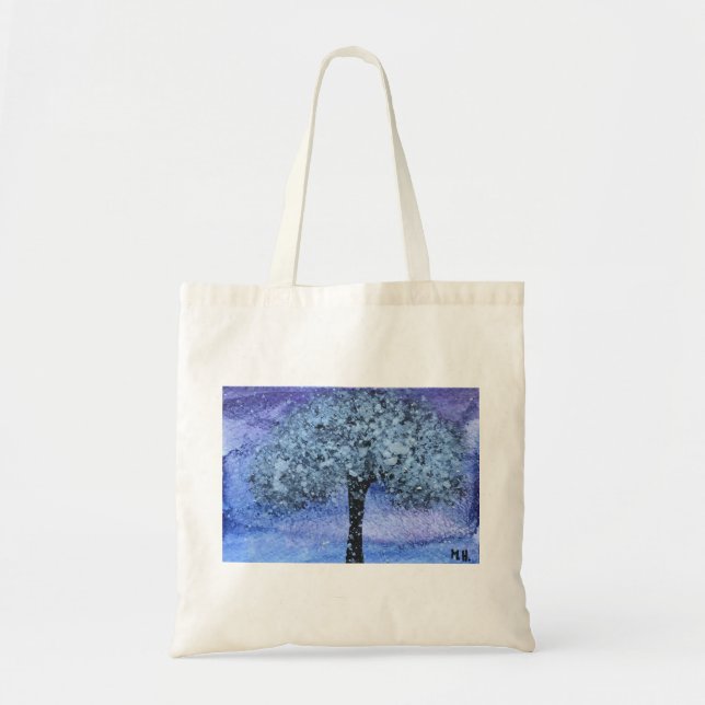 Bolso De Tela Winter tree watercolor (Frente)