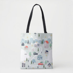 Bolso De Tela Winter Wonderland: Navidades de oso polar