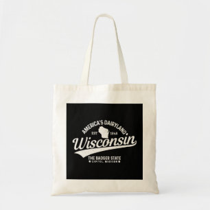Bolso De Tela Wisconsin El regalo del mapa estatal EST 1848