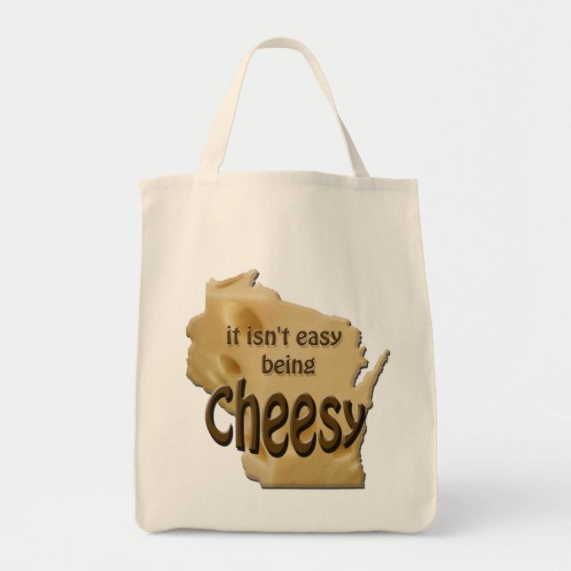Bolso De Tela Wisconsin siendo Cheesy Cheesehead (Frente)