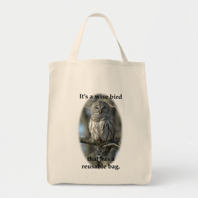 BOLSO DE TELA WISE BIRD (Frente)
