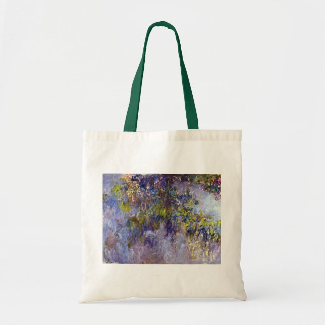 Bolso De Tela Wisteria (a la izquierda) de Claude Monet (Frente)