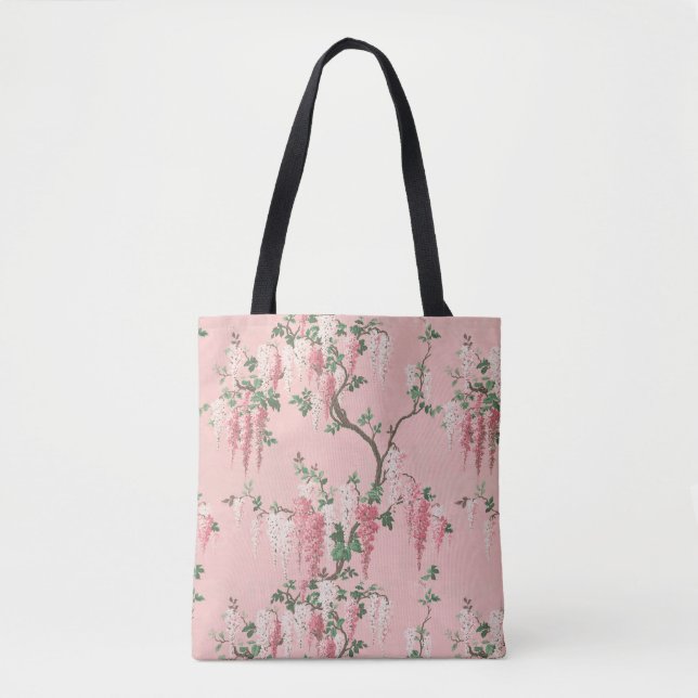 Bolso De Tela Wisteria Bloom Rosa (Anverso)