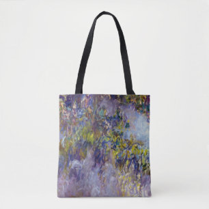 Bolso De Tela Wisteria (mitad izquierda) por Claude Monet